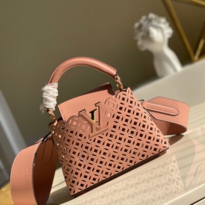 Louis Vuitton Capucines Mini Cutout Handbag in Pink