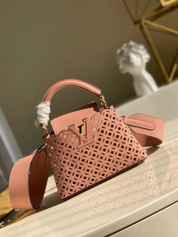 Louis Vuitton Capucines Mini Cutout Handbag in Pink