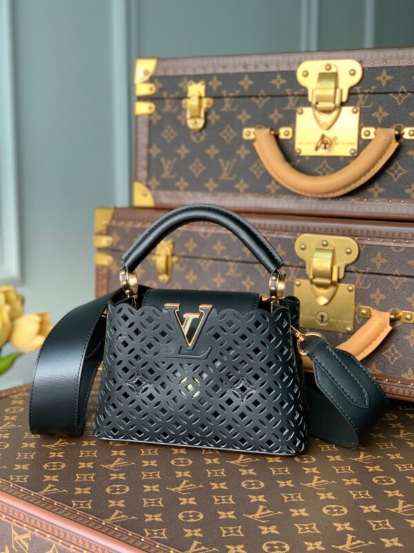 Louis Vuitton Capucines Mini Cutout Handbag in Black