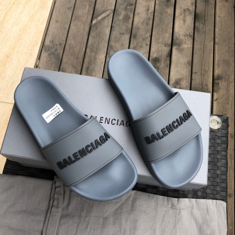 Balenciaga Silver Slippers