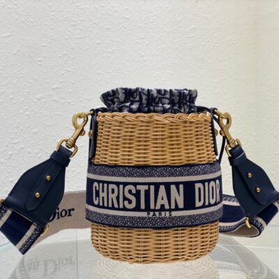 Dior Wicker Bucket Bag