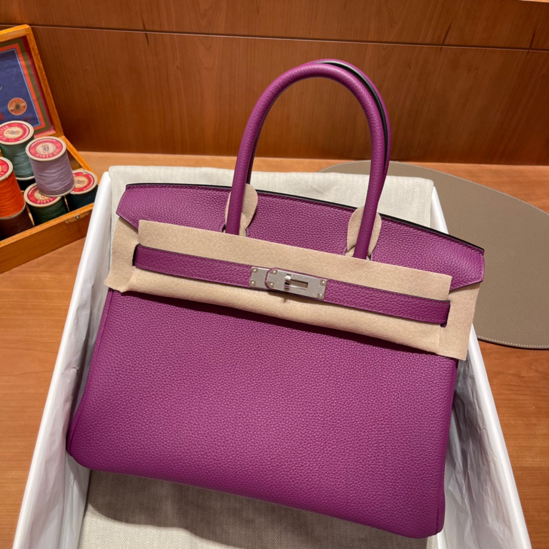 fb638e_4c943e7bc4a64c51a6f305d33fa06410mv2.jpg Birkin 30 Togo Anemone Purple - Image 1