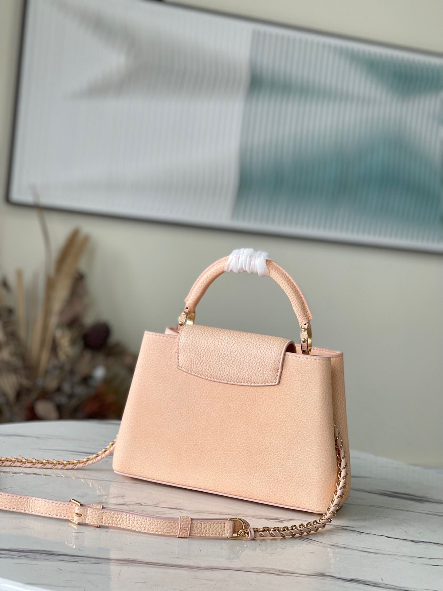 Louis Vuitton Capucines BB Small Handbag in Apricot - Image 3