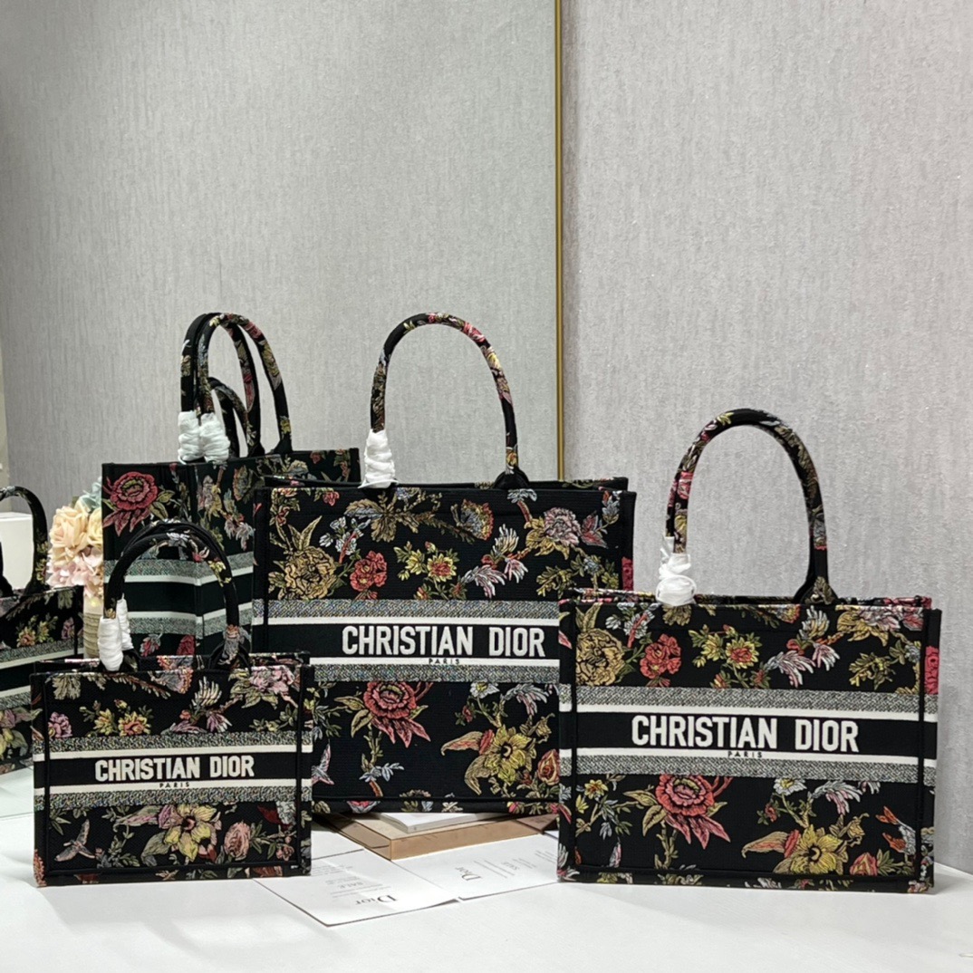 Dior Mini Book Tote Bag in Black - Image 5