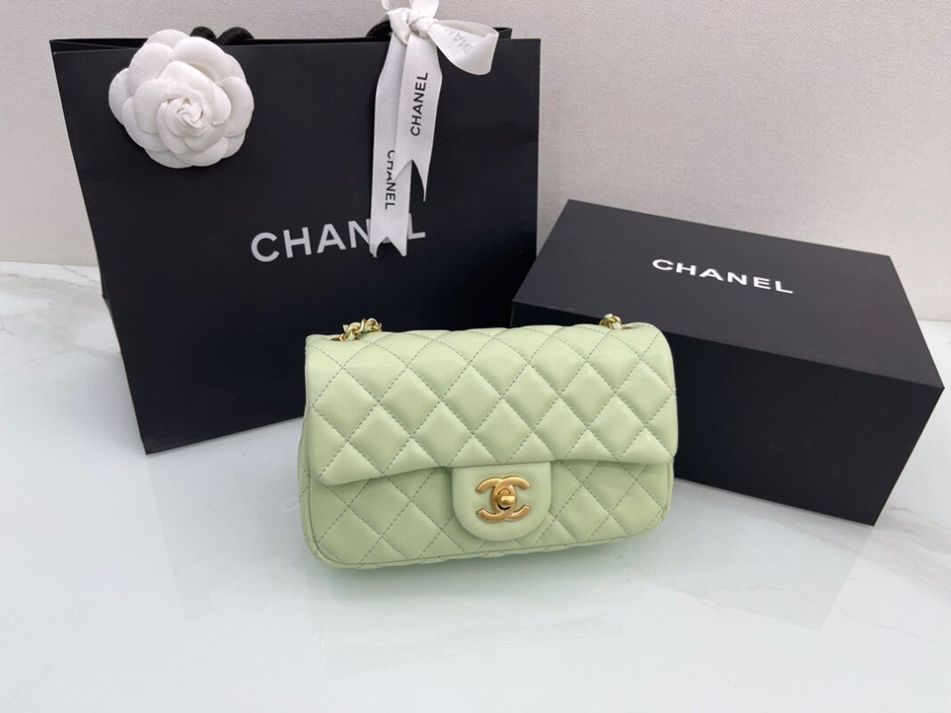 Chanel Classic Flap 20 Light Green