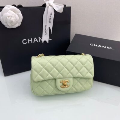 Chanel Classic Flap 20 Light Green