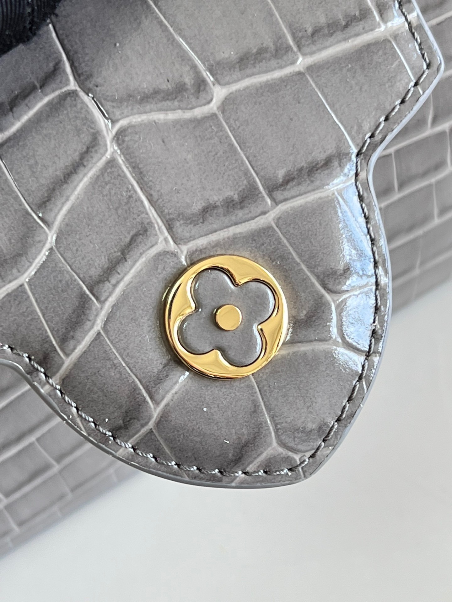 Louis Vuitton Capucines Mini Handbag in Gray Crocodile - Image 8