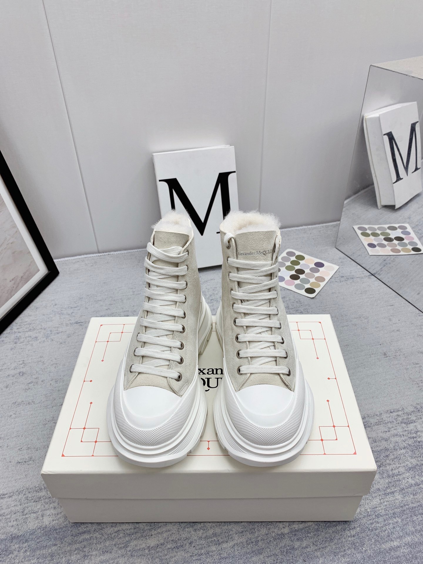 Alexander McQueen Thick-soled High-top Sneakers - Image 4