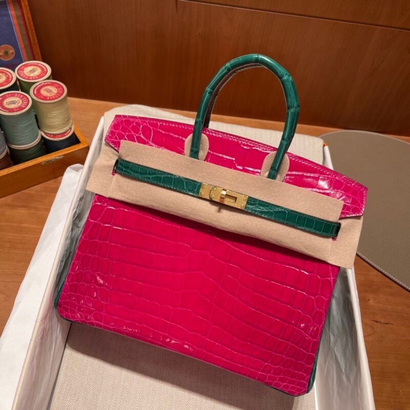 Birkin 25 Niloticus Crocodile Arabian Nights Purple