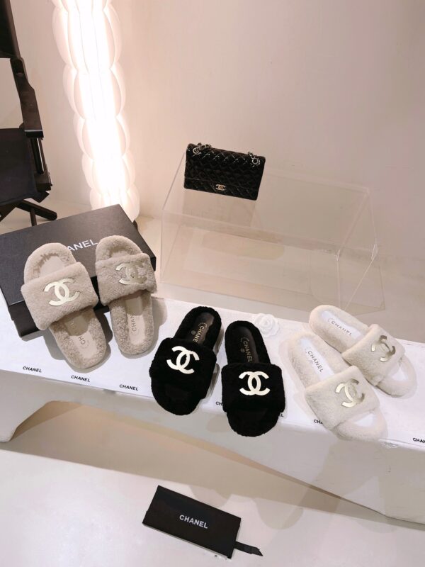 Chanel Fur Slippers