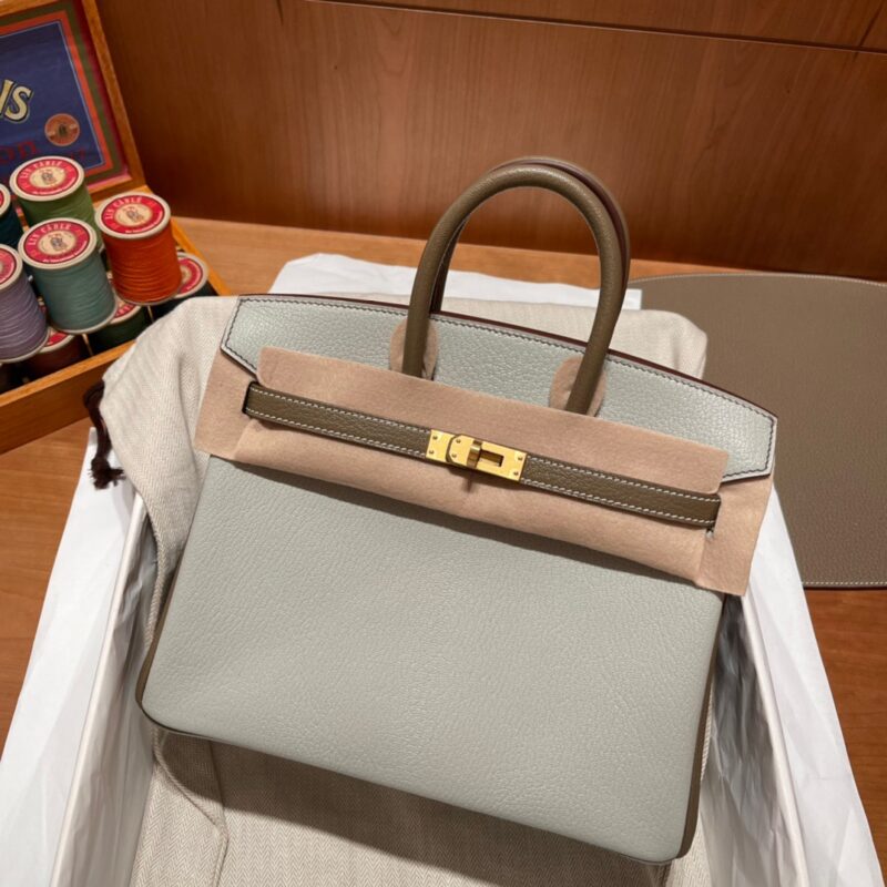 Birkin So 25 Mysore Goatskin Gris Perle&Eutope