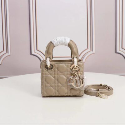Mini Lady Dior Bag in Apricot