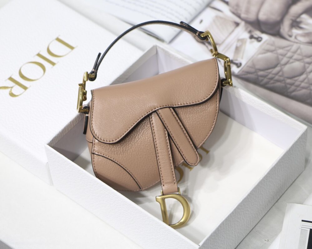 Dior Mini Saddle Brown