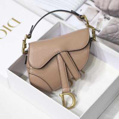 Dior Mini Saddle Brown