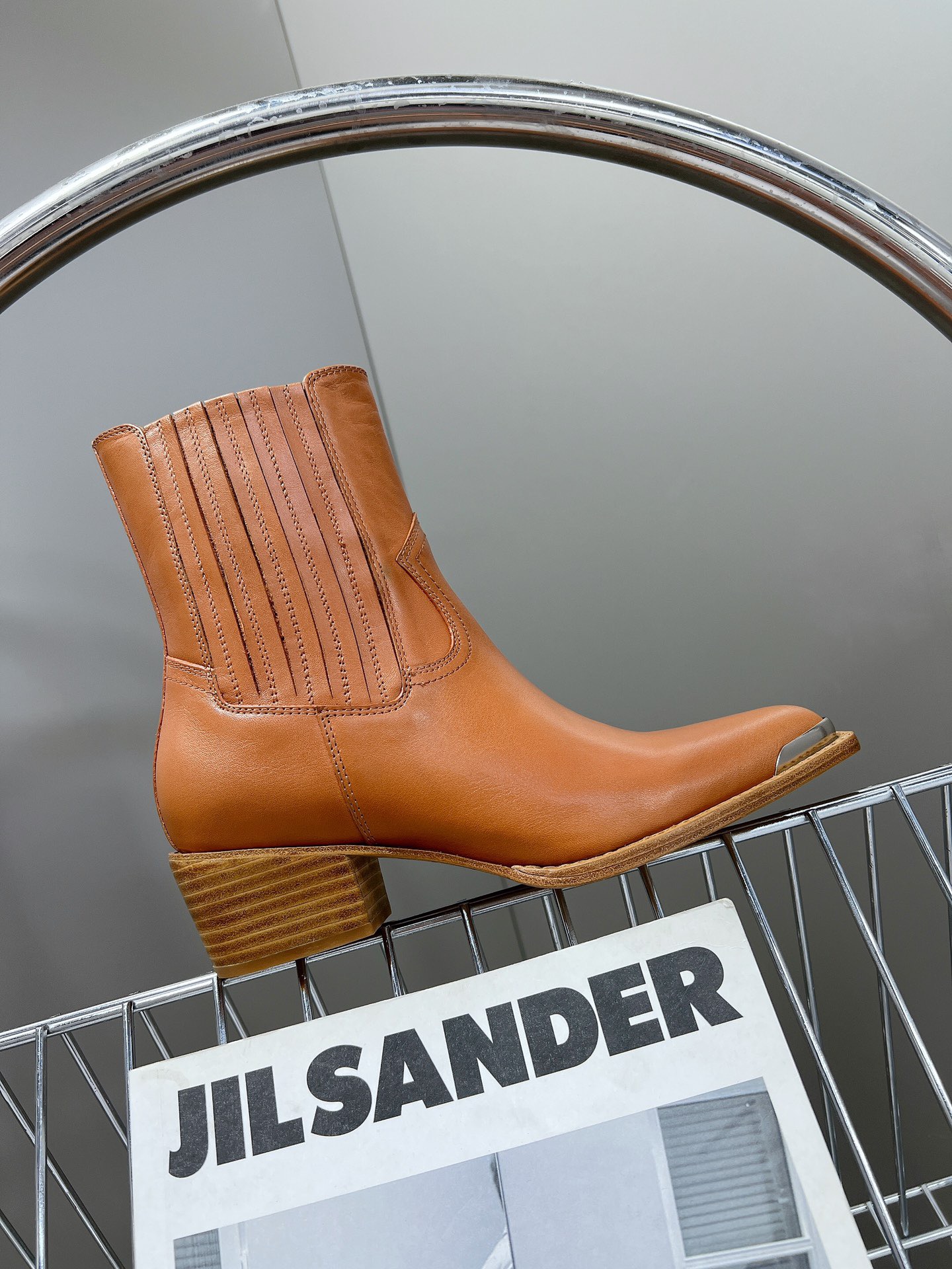 Celine Leather Ankle Boots - Image 7