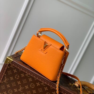 Louis Vuitton Capucines Mini Handbag in Classic Orange