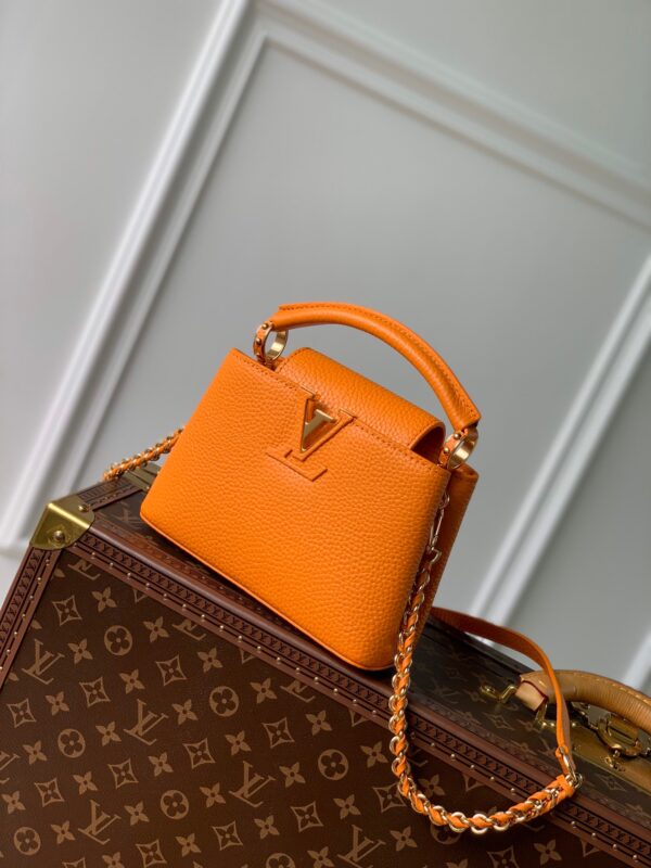 Louis Vuitton Capucines Mini Handbag in Classic Orange
