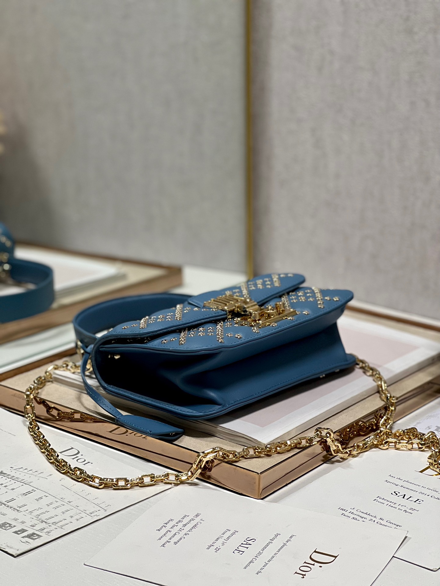 Dior Lucky Star Handbag in Blue - Image 5