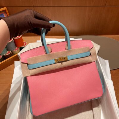 Birkin So 25 Pink&Blue Atoll