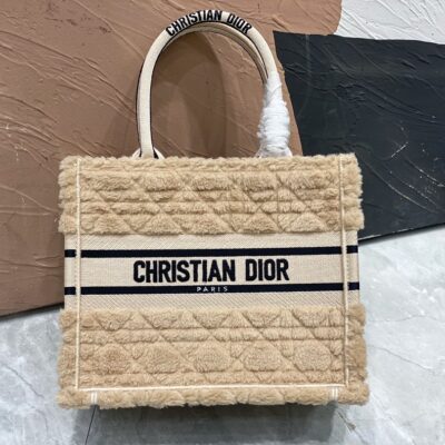 Dior Book Tote 26 Fur Beige