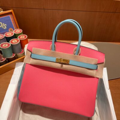 Birkin So 25 Pink&Blue Atoll