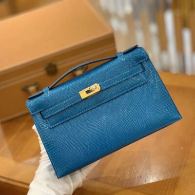 Pochette Lizard Blue