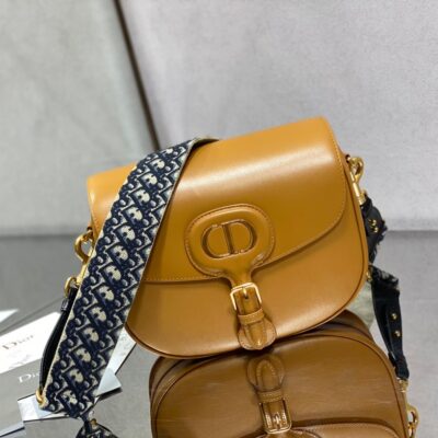 Dior Large Bobby Bag in Brown Leather