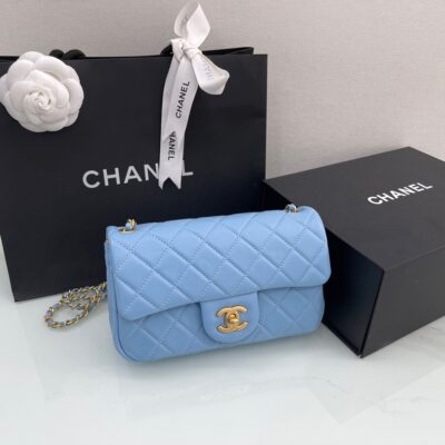 Chanel Classic Flap 20 Sky Blue