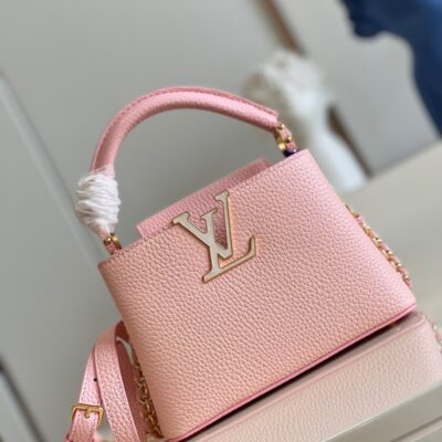 Louis Vuitton Capucines Mini Handbag in Stardust Pearl Pink