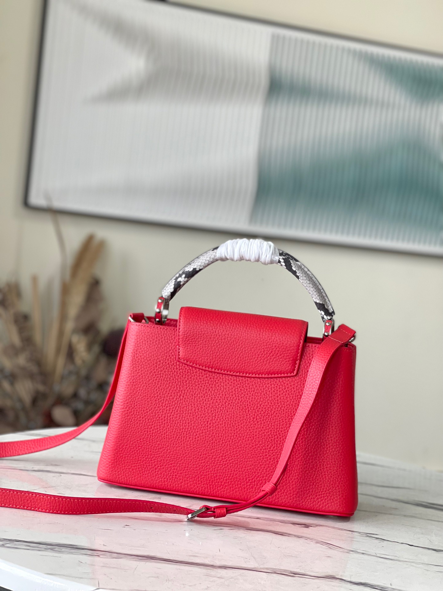 Louis Vuitton Capucines BB Medium Handbag in Red - Image 3