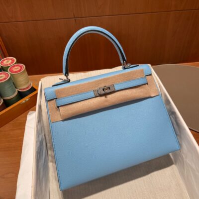 Kelly 25 Epsom Candy Blue