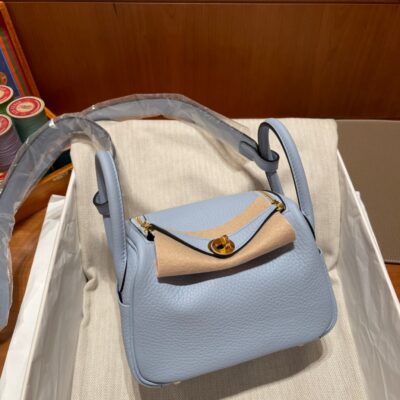 Mini Lindy Clemence Bleu Brume