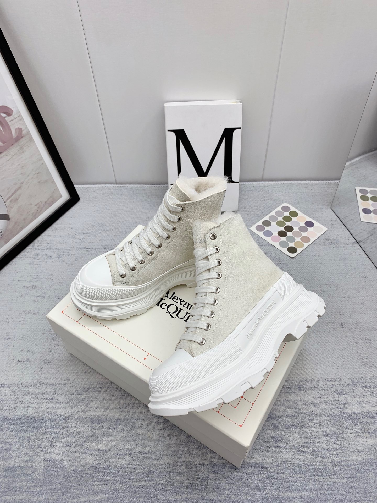 Alexander McQueen Thick-soled High-top Sneakers - Image 9
