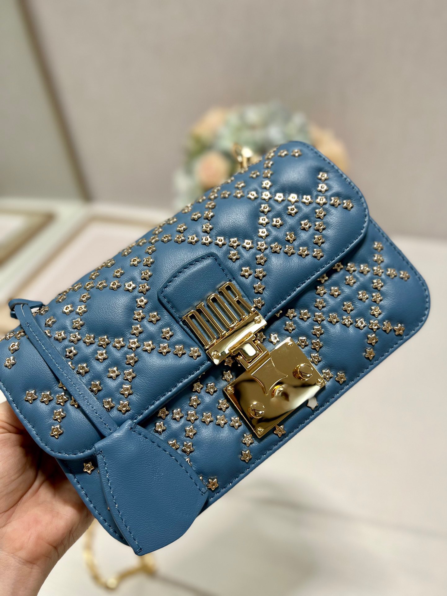 Dior Lucky Star Handbag in Blue - Image 7
