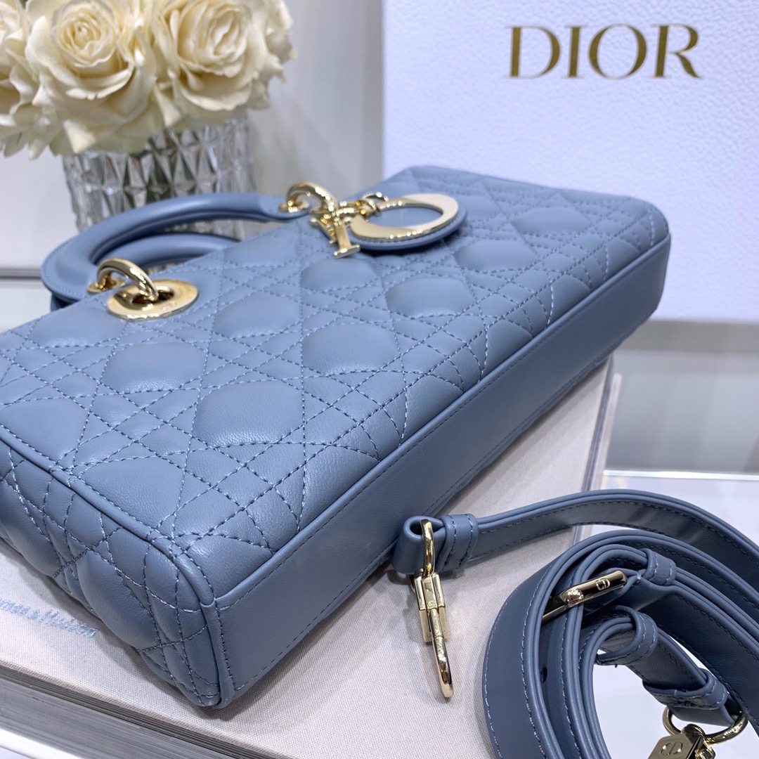 Dior Lady D-joy 26 Bag in Blue - Image 4