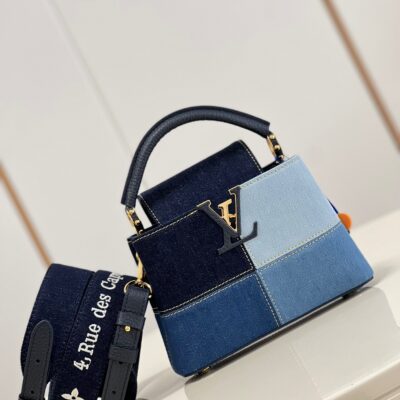 Louis Vuitton Capucines Mini Handbag in Denim