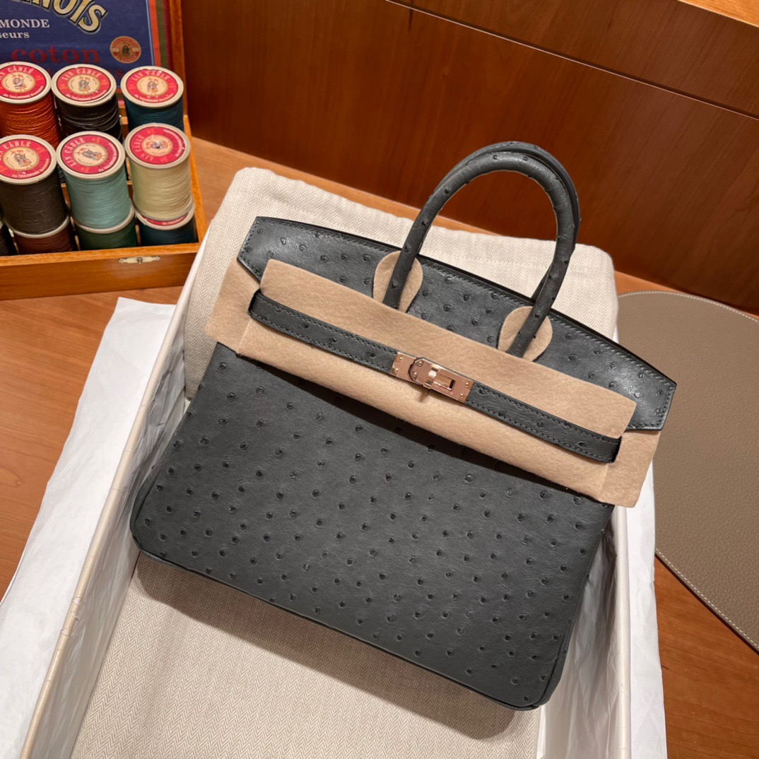 fb638e_82ddb4826689452ebc809a927db9f0bfmv2.jpg Birkin 25 Ostrich Graphite Rose - Image 1