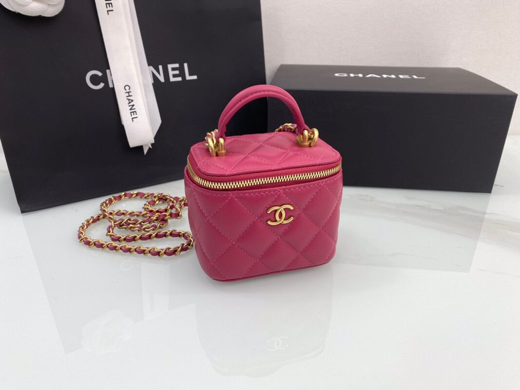 Chanel Handle Box Cosmetic Bag in Pink