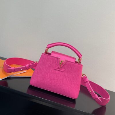 Louis Vuitton Capucines Mini Handbag in Barbie Pink