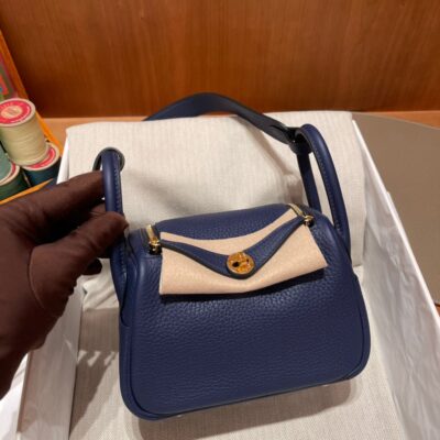 Mini Lindy Clemence Blue Sapphire