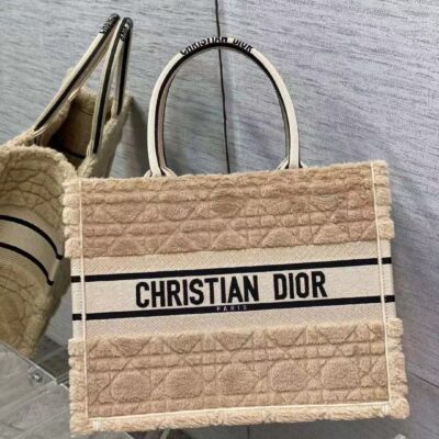 Dior Book Tote 36 Fur Beige