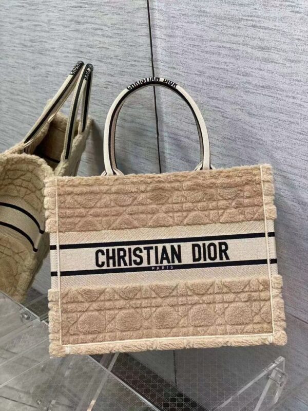 Dior Book Tote 36 Fur Beige