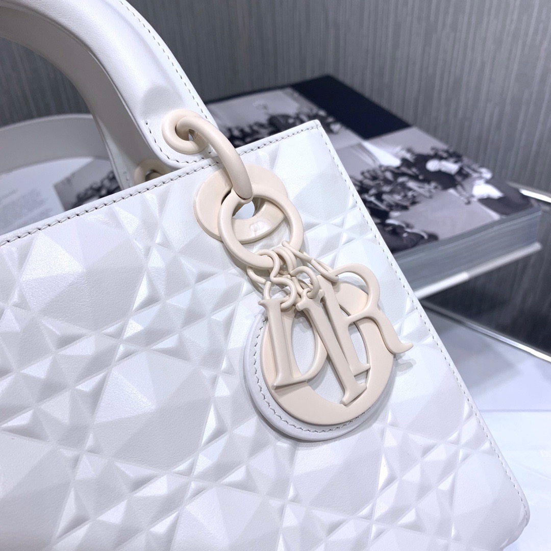 Lady Dior Small Bag in White - Image 5