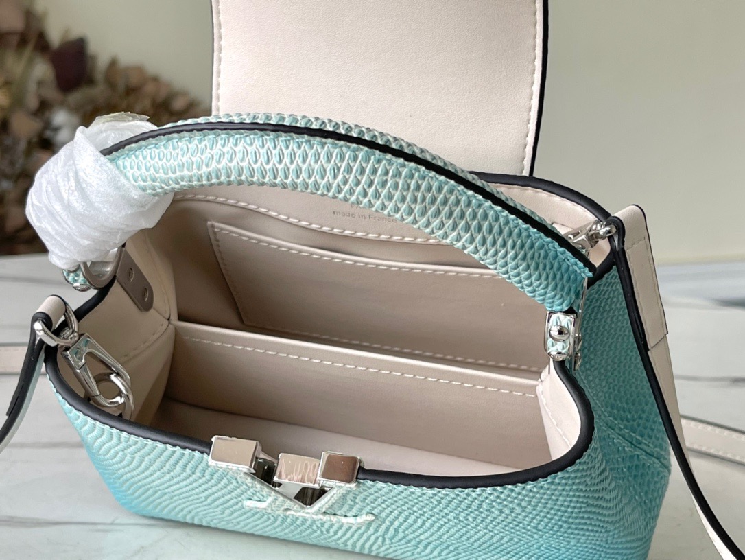 Louis Vuitton Capucines Mini Handbag in Gradient Light Blue - Image 9