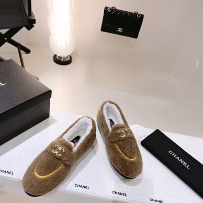 Chanel Fur Loafers