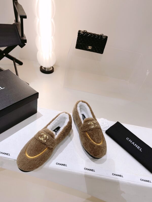 Chanel Fur Loafers