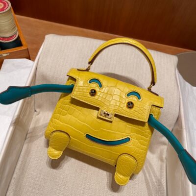 Kelly Doll Matte Alligator Calendula Yellow&Bos Green