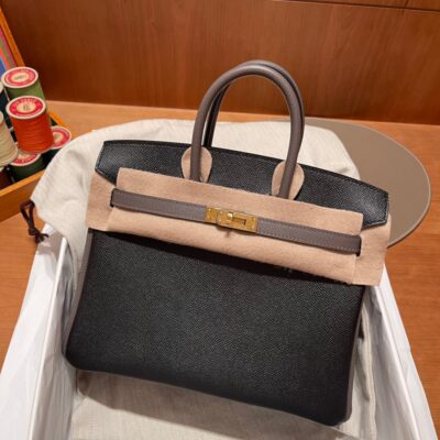 Birkin So 25 Epsom Black&Pewter Grey