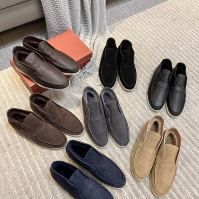 Loro Piana Laceless Suede Shoes Collection