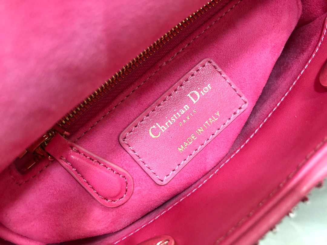 Lady Dior Mini Bag in Gradient Red - Image 10